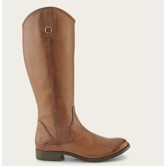 NEW Frye Marissa Medallion Riding Boots Cognac size 6.5 Brown 40254 Shoes - Picture 1 of 2